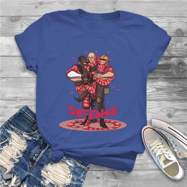 Defense Classes Women T Shirts Team Fortress 2 Shooter Game Vintage Tee Shirt Short Sleeve O.jpg 640x640 2 - Team Fortress 2 Merch