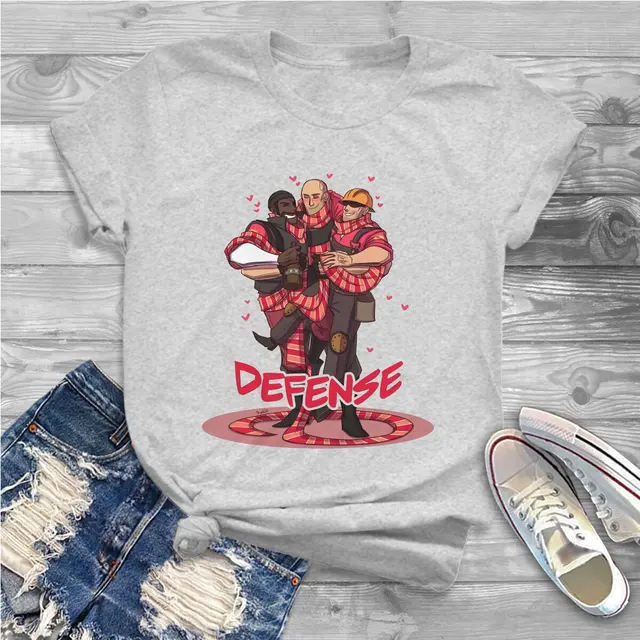 Defense Classes Women T Shirts Team Fortress 2 Shooter Game Vintage Tee Shirt Short Sleeve O.jpg 640x640 4 - Team Fortress 2 Merch