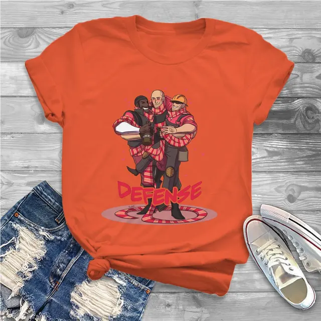 Defense Classes Women T Shirts Team Fortress 2 Shooter Game Vintage Tee Shirt Short Sleeve O.jpg 640x640 6 - Team Fortress 2 Merch