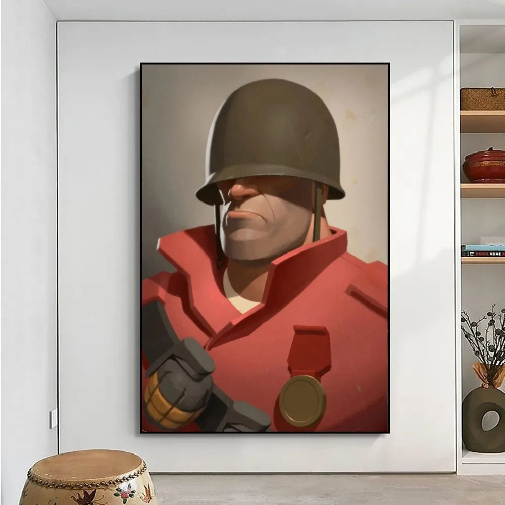 Team Popular Fortress 2 Game Poster Club Kraft Paper Prints Rules Poster Vintage Room Cafe Bar 3 - Team Fortress 2 Merch