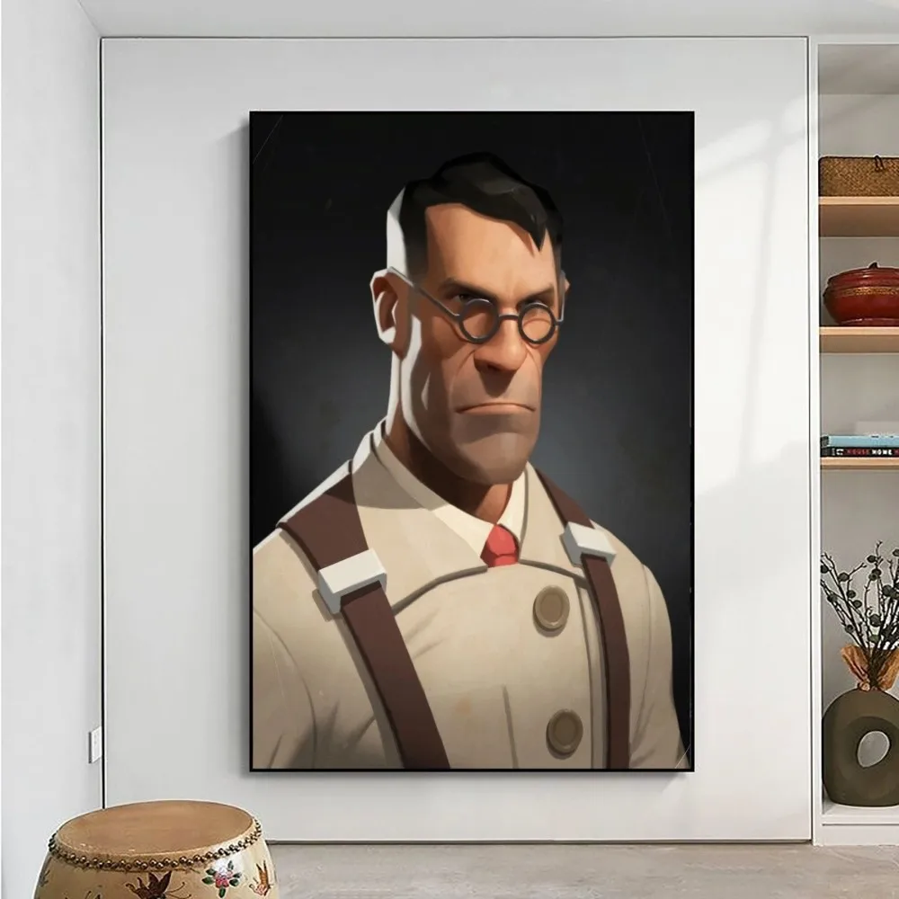 Team Popular Fortress 2 Game Poster Club Kraft Paper Prints Rules Poster Vintage Room Cafe Bar 4 - Team Fortress 2 Merch