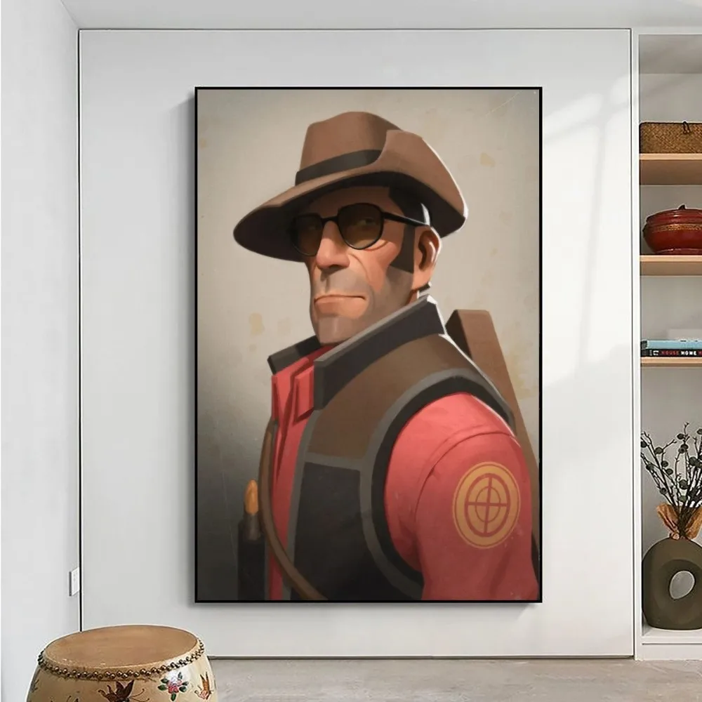 Team Popular Fortress 2 Game Poster Club Kraft Paper Prints Rules Poster Vintage Room Cafe Bar - Team Fortress 2 Merch