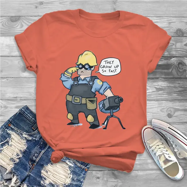 They Grow Up So Fast Women Clothing Team Fortress 2 Shooter Game Graphic Female Tshirts Vintage.jpg 640x640 14 - Team Fortress 2 Merch