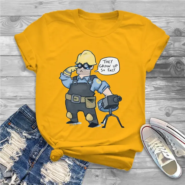 They Grow Up So Fast Women Clothing Team Fortress 2 Shooter Game Graphic Female Tshirts Vintage.jpg 640x640 3 - Team Fortress 2 Merch