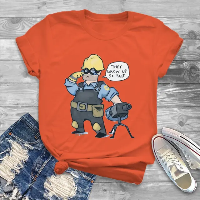 They Grow Up So Fast Women Clothing Team Fortress 2 Shooter Game Graphic Female Tshirts Vintage.jpg 640x640 6 - Team Fortress 2 Merch
