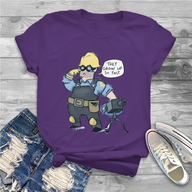 They Grow Up So Fast Women Clothing Team Fortress 2 Shooter Game Graphic Female Tshirts Vintage.jpg 640x640 8 - Team Fortress 2 Merch