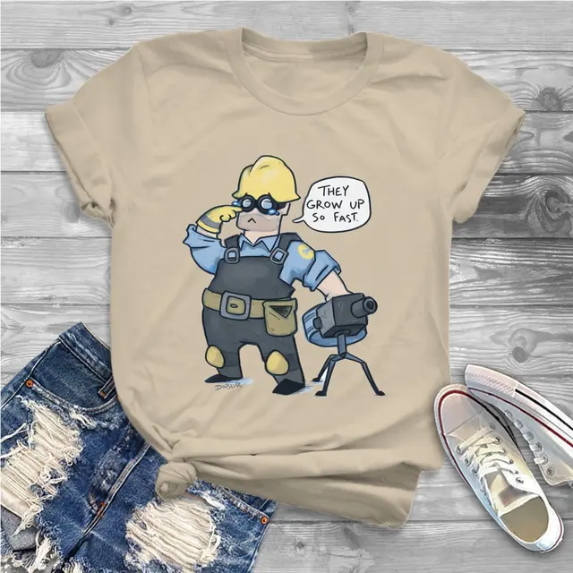 They Grow Up So Fast Women Clothing Team Fortress 2 Shooter Game Graphic Female Tshirts - Team Fortress 2 Merch