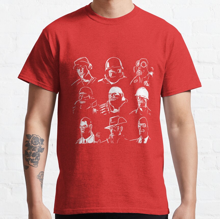 ssrcoclassic teemensdd21218219e99865front altsquare product1000x1000.u1 26 - Team Fortress 2 Merch