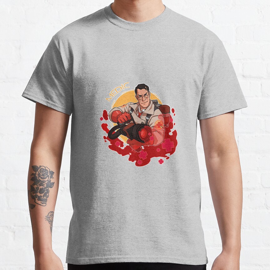 ssrcoclassic teemensheather greyfront altsquare product1000x1000.u1 30 - Team Fortress 2 Merch